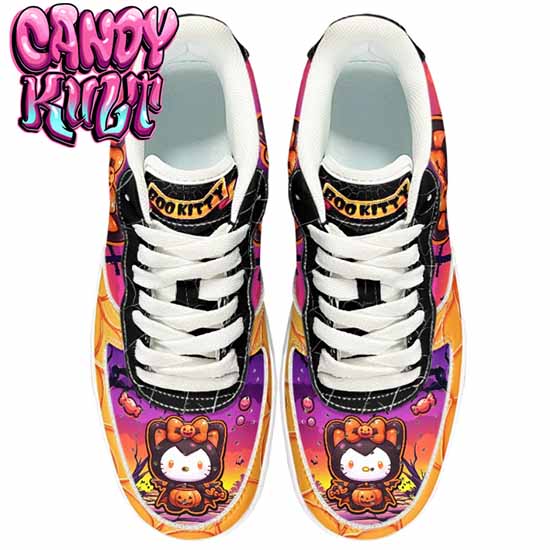 Boo Kitty Sunset Graveyard Candy Kult Kicks Women's Sneakers V1 - Candy Kult - Candy Cult - Cult Candy - Cake High Heels - [product_vendor}