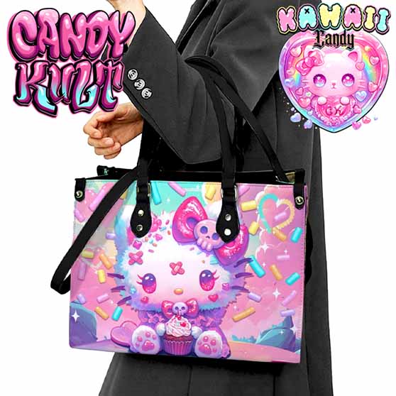 Pastel Purrfection Kawaii Candy PU Leather Crossbody Handbag Candy Kult Bag Crossbody handbag Candy Cult - Candy Kult Land - Wishbone - Boo Kitty - Panku - Frosti - Toxic Kitten - Hex - Heart - Cult Candy - Ca