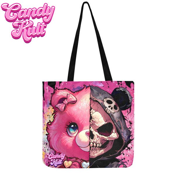 Split Personality Bear Fright Candy Reusable Canvas Shopping Tote Candy Kult NOTED care bears Halloween Candy Cult - Candy Kult Land - Wishbone - Boo Kitty - Panku - Frosti - Toxic Kitten - Hex - Heart - Cult Candy - Ca