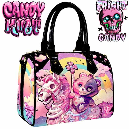 Spooky Bear Carousel Fright Candy Boston Crossbody Handbag Candy Kult Bag care bears Crossbody Candy Cult - Candy Kult Land - Wishbone - Boo Kitty - Panku - Frosti - Toxic Kitten - Hex - Heart - Cult Candy - Ca