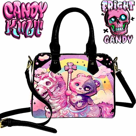 Spooky Bear Carousel Fright Candy Boston Crossbody Handbag Candy Kult Bag care bears Crossbody Candy Cult - Candy Kult Land - Wishbone - Boo Kitty - Panku - Frosti - Toxic Kitten - Hex - Heart - Cult Candy - Ca