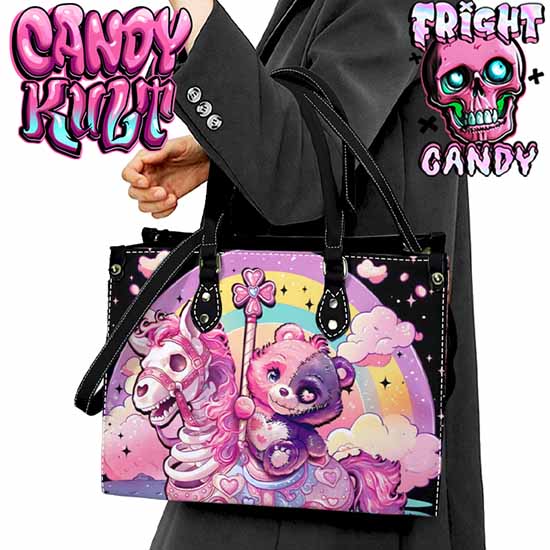 Spooky Bear Carousel Fright Candy PU Leather Crossbody Handbag Candy Kult Bag care bears Crossbody Candy Cult - Candy Kult Land - Wishbone - Boo Kitty - Panku - Frosti - Toxic Kitten - Hex - Heart - Cult Candy - Ca