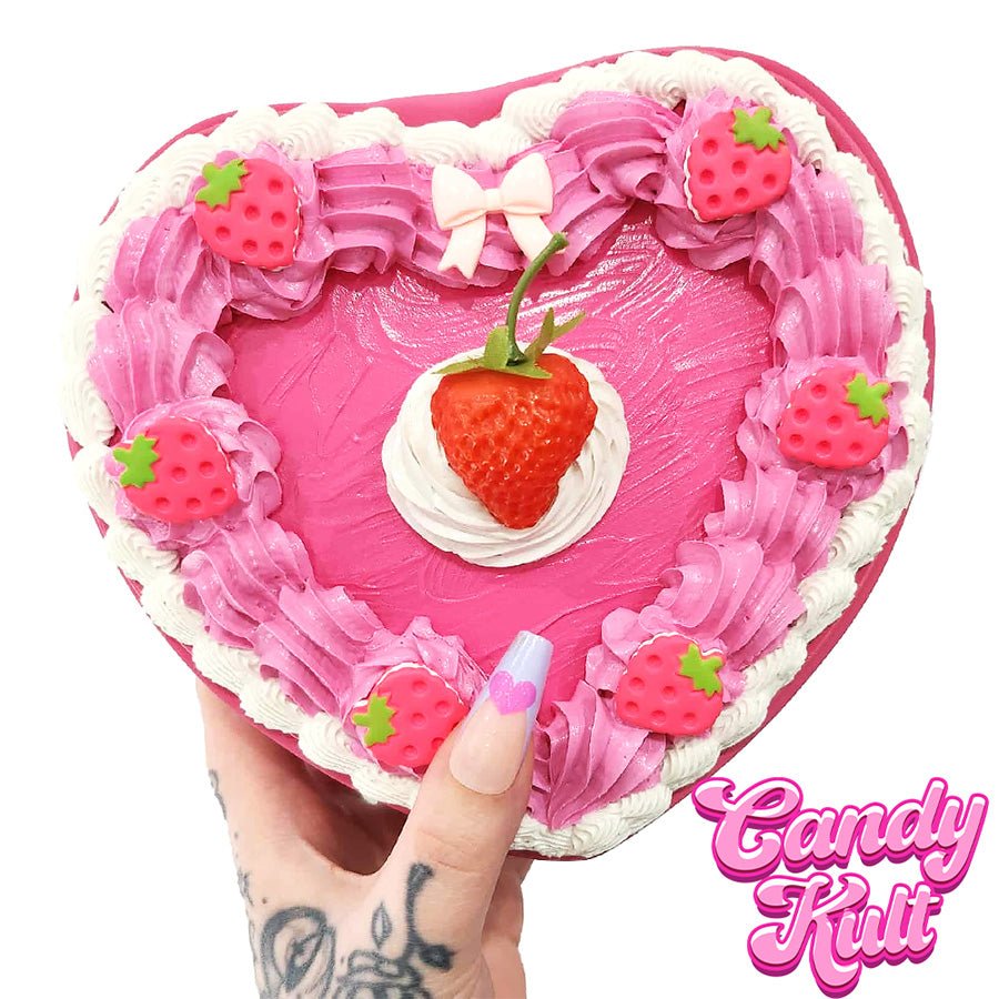 Strawberry Cake Candy Kult Convertible Crossbody Bag / Hand Bag Candy Kult Bag Crossbody Candy Cult - Candy Kult Land - Wishbone - Boo Kitty - Panku - Frosti - Toxic Kitten - Hex - Heart - Cult Candy - Ca