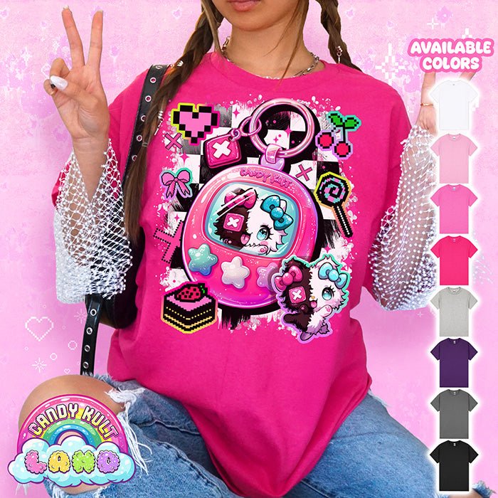 Toxic Kitten Digital Pet - Candy Kult Land Graphic Tee Candy Kult HELICONIA S candy kult land ck land Toxic Kitten Candy Cult - Candy Kult Land - Wishbone - Boo Kitty - Panku - Frosti - Toxic Kitten - Hex - Heart - Cult Candy - Ca