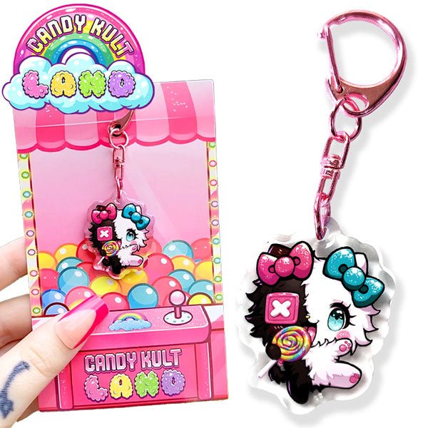 Toxic Kitten Lollipop - Candy Kult Land Keychain Candy Kult ck land Toxic Kitten Candy Cult - Candy Kult Land - Wishbone - Boo Kitty - Panku - Frosti - Toxic Kitten - Hex - Heart - Cult Candy - Ca