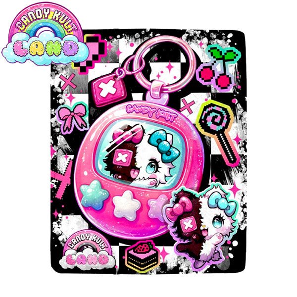 Toxic Kitten Virtual Pet Candy Kult Land Micro Fleece Blanket Candy Kult 40 x 50 Inch ck land Toxic Kitten Candy Cult - Candy Kult Land - Wishbone - Boo Kitty - Panku - Frosti - Toxic Kitten - Hex - Heart - Cult Candy - Ca