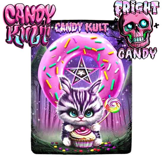 Bunny Donut Pentagram Fright Candy Micro Fleece Blanket - Candy Kult - Candy Cult - Candy Kult Land - Wishbone - Boo Kitty - Panku - Frosti - Toxic Kitten - Hex-Heart - Cult Candy - Cake High Heels - [product_vendor}