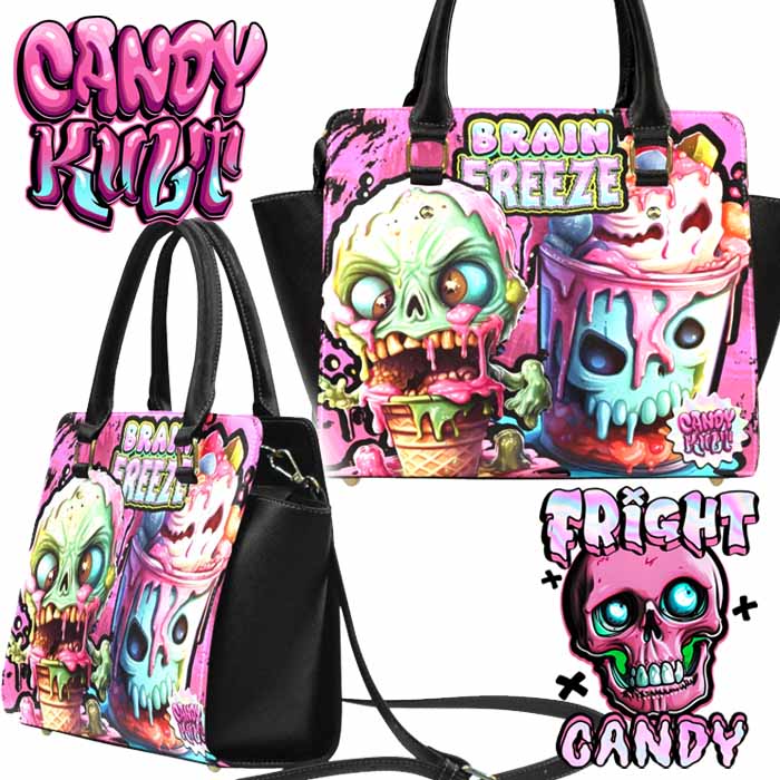Brain Freeze Fright Candy Convertible Crossbody Handbag - Candy Kult - Candy Cult - Candy Kult Land - Wishbone - Boo Kitty - Panku - Frosti - Toxic Kitten - Hex-Heart - Cult Candy - Cake High Heels - [product_vendor}
