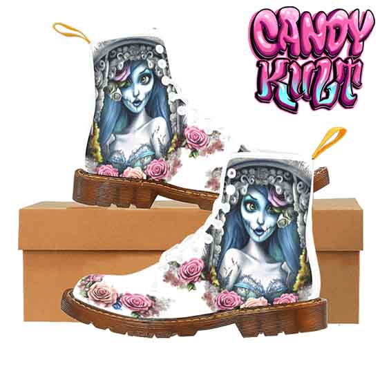 Corpse Bride Waiting For You White Candy Kult Women's Boots - Candy Kult - Candy Cult - Candy Kult Land - Wishbone - Boo Kitty - Panku - Frosti - Toxic Kitten - Hex-Heart - Cult Candy - Cake High Heels - [product_vendor}