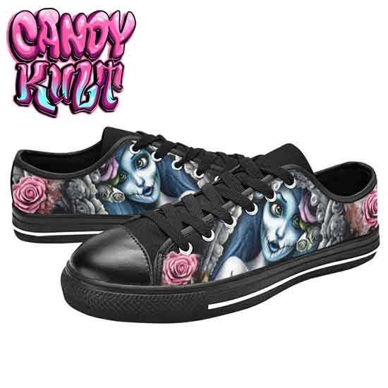 Corpse Bride Waiting For You Fright Candy Women's Low Canvas Shoes - Candy Kult - Candy Cult - Candy Kult Land - Wishbone - Boo Kitty - Panku - Frosti - Toxic Kitten - Hex-Heart - Cult Candy - Cake High Heels - [product_vendor}