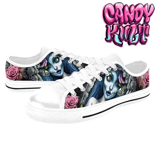 Corpse Bride Waiting For You White Fright Candy Men's Low Canvas Shoes - Candy Kult - Candy Cult - Candy Kult Land - Wishbone - Boo Kitty - Panku - Frosti - Toxic Kitten - Hex-Heart - Cult Candy - Cake High Heels - [product_vendor}