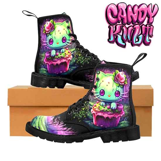 Zombie Kitty Fright Candy Men's Boots - Candy Kult - Candy Cult - Candy Kult Land - Wishbone - Boo Kitty - Panku - Frosti - Toxic Kitten - Hex-Heart - Cult Candy - Cake High Heels - [product_vendor}