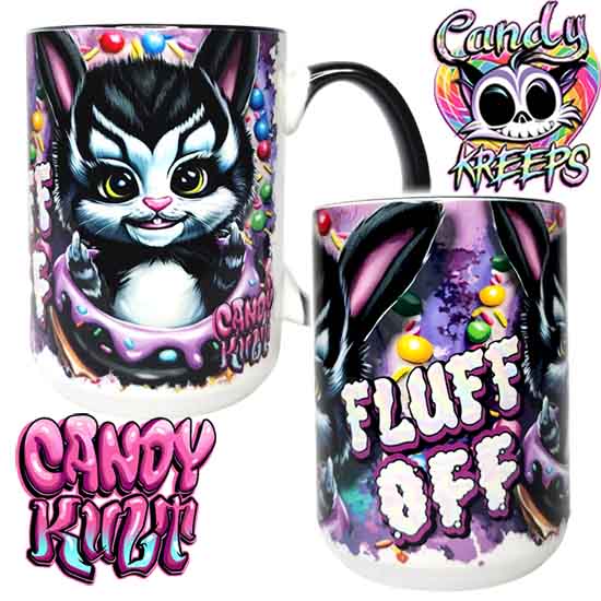 Fluff Off Candy Kreeps Large Mug - Candy Kult - Candy Cult - Candy Kult Land - Wishbone - Boo Kitty - Panku - Frosti - Toxic Kitten - Hex-Heart - Cult Candy - Cake High Heels - [product_vendor}