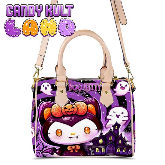 Boo Kitty Origins Candy Kult Land Beige Boston Crossbody Handbag - Candy Kult - Candy Cult - Candy Kult Land - Wishbone - Boo Kitty - Panku - Frosti - Toxic Kitten - Hex-Heart - Cult Candy - Cake High Heels - [product_vendor}