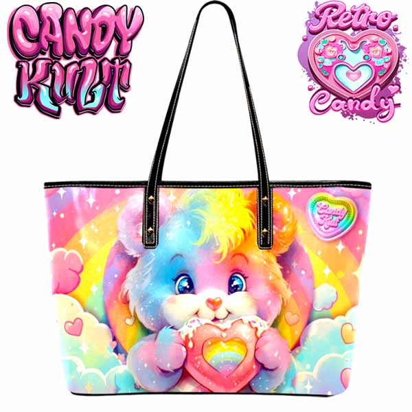 For The Love Of Rainbows Retro Candy Large Tote Bag - Candy Kult - Candy Cult - Cult Candy - Cake High Heels - [product_vendor}
