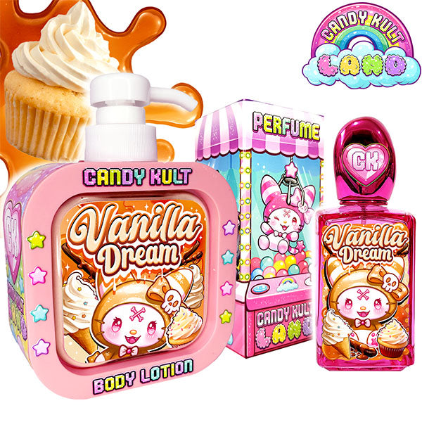 Vanilla Dream Candy Kult Land Perfume & Body Lotion Pack - Candy Kult - Candy Cult - Candy Kult Land - Wishbone - Boo Kitty - Panku - Frosti - Toxic Kitten - Hex-Heart - Cult Candy - Cake High Heels - [product_vendor}