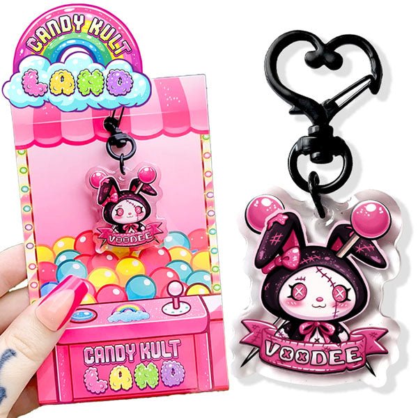 Voodee Logo - Candy Kult Land Keychain Candy Kult ck land Voodee Candy Cult - Candy Kult Land - Wishbone - Boo Kitty - Panku - Frosti - Toxic Kitten - Hex - Heart - Cult Candy - Ca
