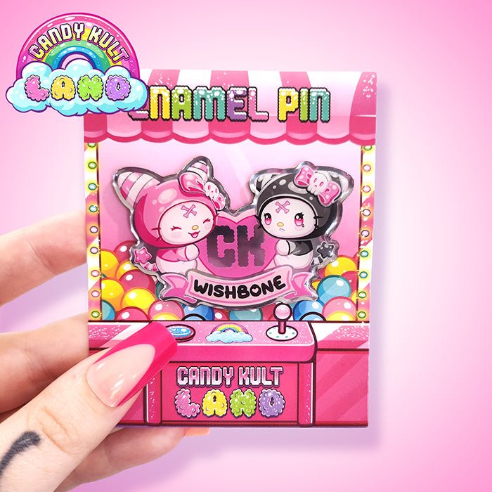 Wishbone Dual Form Collector Pin Candy Kult candy kult land ck land Wishbone Candy Cult - Candy Kult Land - Wishbone - Boo Kitty - Panku - Frosti - Toxic Kitten - Hex - Heart - Cult Candy - Ca
