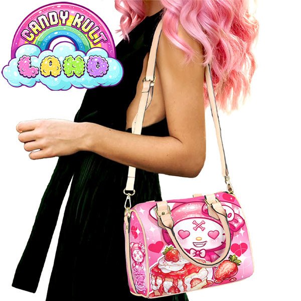 Wishbone Strawberry Shortcake Candy Kult Land Beige Boston Crossbody Handbag Candy Kult Bag candy kult land ck land Candy Cult - Candy Kult Land - Wishbone - Boo Kitty - Panku - Frosti - Toxic Kitten - Hex - Heart - Cult Candy - Ca