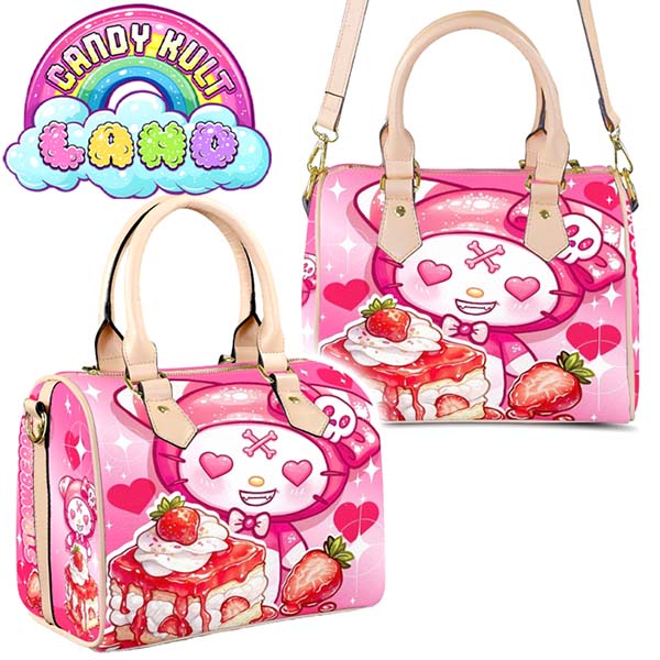 Wishbone Strawberry Shortcake Candy Kult Land Beige Boston Crossbody Handbag Candy Kult Bag candy kult land ck land Candy Cult - Candy Kult Land - Wishbone - Boo Kitty - Panku - Frosti - Toxic Kitten - Hex - Heart - Cult Candy - Ca