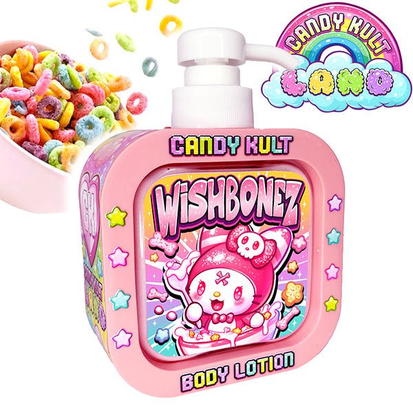Wishbonez Cereal Candy Kult Land Body Lotion Candy Kult Cereal fruit loops Wishbone Candy Cult - Candy Kult Land - Wishbone - Boo Kitty - Panku - Frosti - Toxic Kitten - Hex - Heart - Cult Candy - Ca