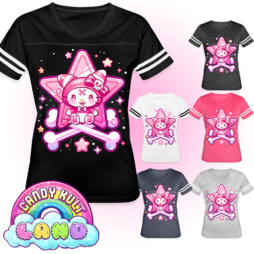 Wishbone Crossbones - Candy Kult Land Women’s Vintage Sport T-Shirt - Candy Kult - Candy Cult - Candy Kult Land - Wishbone - Boo Kitty - Panku - Frosti - Toxic Kitten - Hex-Heart - Cult Candy - Cake High Heels - [product_vendor}