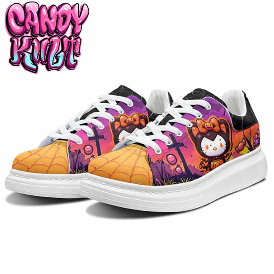 Boo Kitty Sunset Graveyard Orange Candy Kult Men's Pulse - Candy Kult - Candy Cult - Cult Candy - Cake High Heels - [product_vendor}