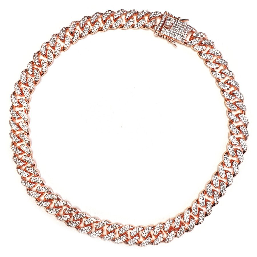 Pink diamond cuban on sale link chain