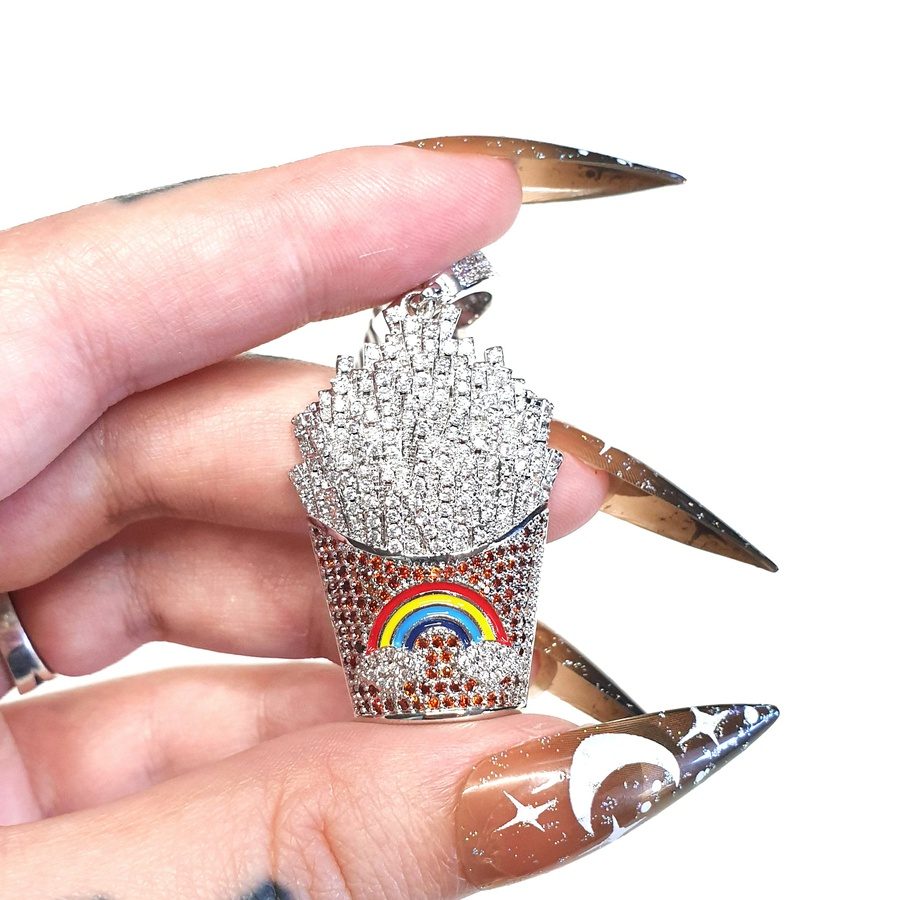 Want Fries With That? Platinum Necklace - Candy Kult - Candy Cult - Candy Kult Land - Wishbone - Boo Kitty - Panku - Frosti - Toxic Kitten - Hex-Heart - Cult Candy - Cake High Heels - [product_vendor}