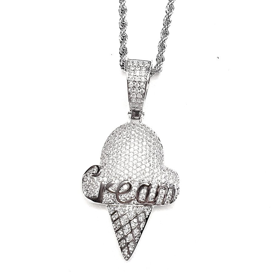 Ice Cream Cone Silver Necklace - Candy Kult - Candy Cult - Candy Kult Land - Wishbone - Boo Kitty - Panku - Frosti - Toxic Kitten - Hex-Heart - Cult Candy - Cake High Heels - [product_vendor}