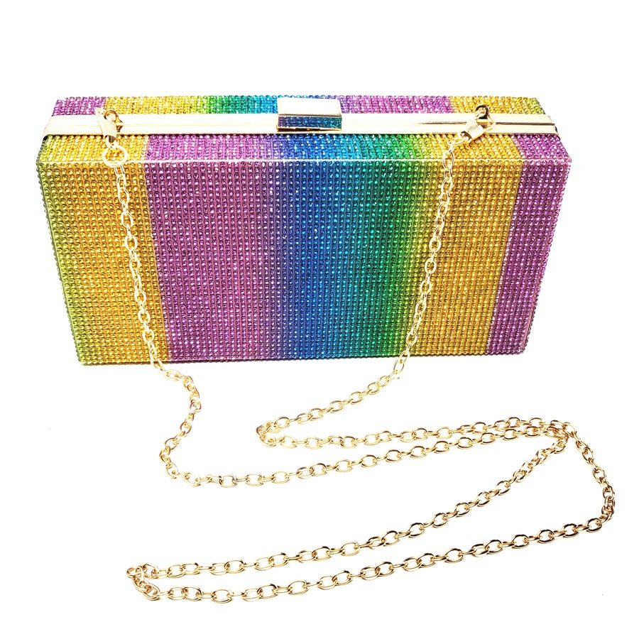 Rainbow Box Crystalized Clutch Purse / Crossbody - Candy Kult - Candy Cult - Candy Kult Land - Wishbone - Boo Kitty - Panku - Frosti - Toxic Kitten - Hex-Heart - Cult Candy - Cake High Heels - [product_vendor}