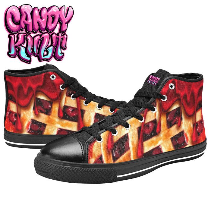 Oh My Cherry Pie Men’s High Top Canvas Shoes - Candy Kult - Candy Cult - Candy Kult Land - Wishbone - Boo Kitty - Panku - Frosti - Toxic Kitten - Hex-Heart - Cult Candy - Cake High Heels - [product_vendor}
