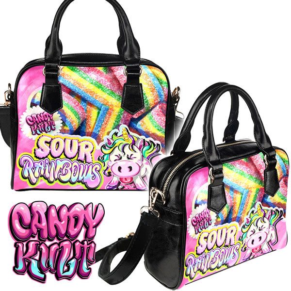 Unicorn Sour Rainbows Candy Kult Classic Convertible Crossbody Handbag - Candy Kult - Candy Cult - Candy Kult Land - Wishbone - Boo Kitty - Panku - Frosti - Toxic Kitten - Hex-Heart - Cult Candy - Cake High Heels - [product_vendor}