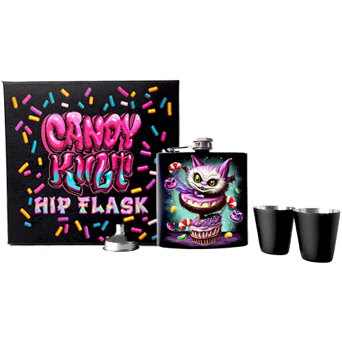 Gideon Candy Kreeps Hip Flask Set - Candy Kult - Candy Cult - Candy Kult Land - Wishbone - Boo Kitty - Panku - Frosti - Toxic Kitten - Hex-Heart - Cult Candy - Cake High Heels - [product_vendor}