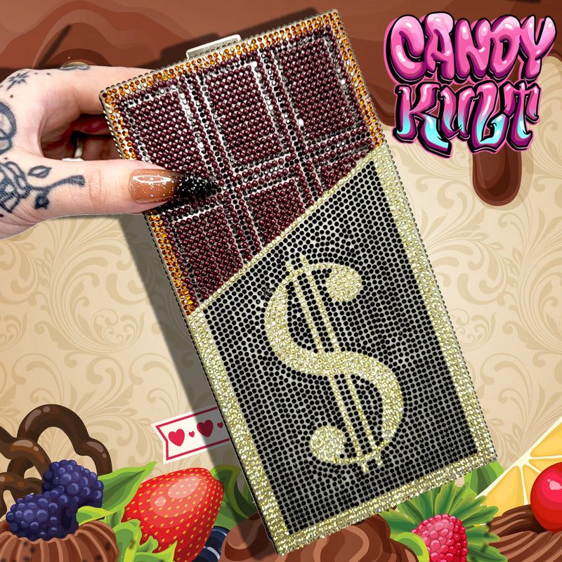 Luxe Chocolate Crystalized Clutch Purse / Crossbody - Candy Kult - Candy Cult - Candy Kult Land - Wishbone - Boo Kitty - Panku - Frosti - Toxic Kitten - Hex-Heart - Cult Candy - Cake High Heels - [product_vendor}
