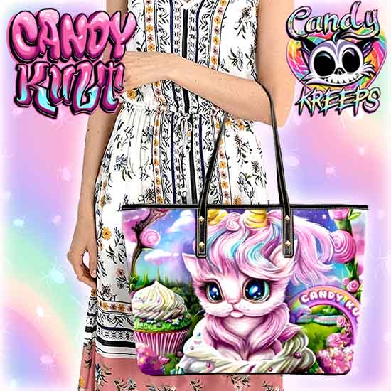 Flossie The Kitticorn Candy Kreeps Candy Kult Large Tote Bag - Candy Kult - Candy Cult - Candy Kult Land - Wishbone - Boo Kitty - Panku - Frosti - Toxic Kitten - Hex-Heart - Cult Candy - Cake High Heels - [product_vendor}