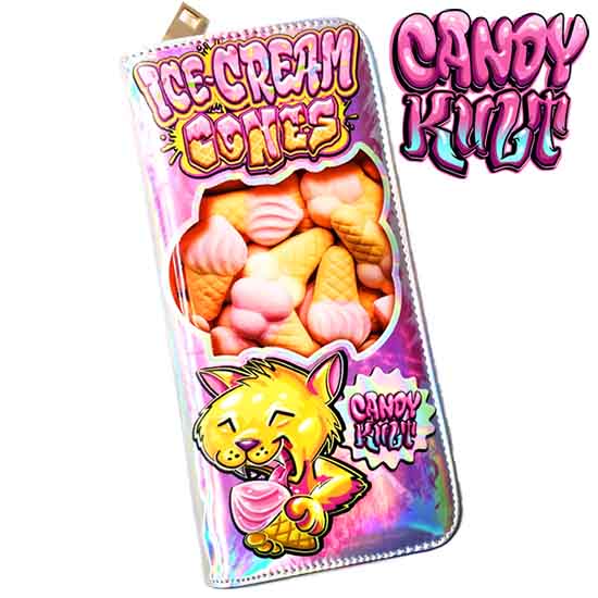 Ice Cream Cone Gummies Candy Kult Long Line Wallet Candy Kult Candy Cult - Candy Kult Land - Wishbone - Boo Kitty - Panku - Frosti - Toxic Kitten - Hex - Heart - Cult Candy - Ca