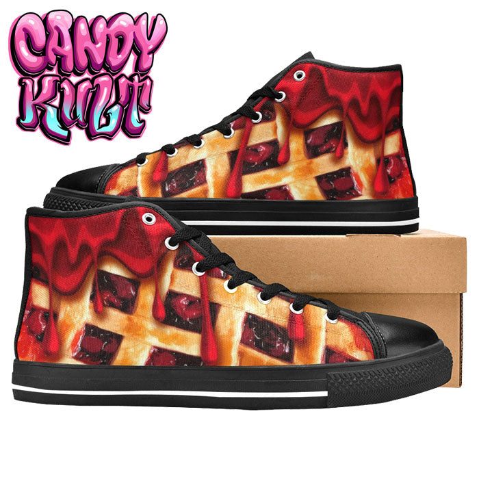 Oh My Cherry Pie Men’s High Top Canvas Shoes - Candy Kult - Candy Cult - Candy Kult Land - Wishbone - Boo Kitty - Panku - Frosti - Toxic Kitten - Hex-Heart - Cult Candy - Cake High Heels - [product_vendor}