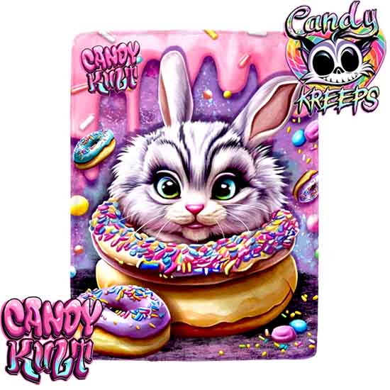 Fizz The Donut Bunny Candy Kreeps Micro Fleece Blanket - Candy Kult - Candy Cult - Candy Kult Land - Wishbone - Boo Kitty - Panku - Frosti - Toxic Kitten - Hex-Heart - Cult Candy - Cake High Heels - [product_vendor}