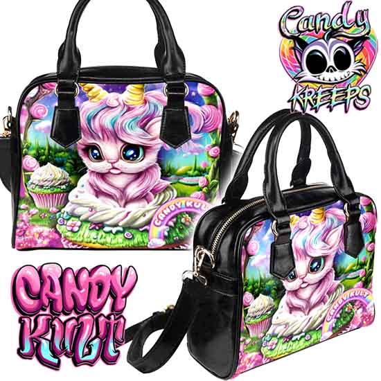 Flossie The Kitticorn Candy Kreeps Classic Convertible Crossbody Handbag - Candy Kult - Candy Cult - Candy Kult Land - Wishbone - Boo Kitty - Panku - Frosti - Toxic Kitten - Hex-Heart - Cult Candy - Cake High Heels - [product_vendor}