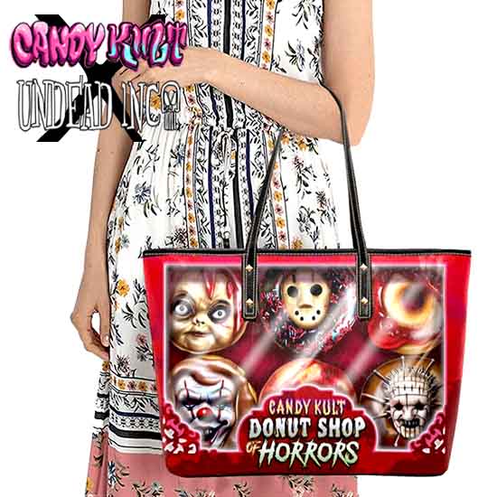 Donut Box Of Horrors Candy Kult Large Tote Bag - Candy Kult - Candy Cult - Candy Kult Land - Wishbone - Boo Kitty - Panku - Frosti - Toxic Kitten - Hex-Heart - Cult Candy - Cake High Heels - [product_vendor}