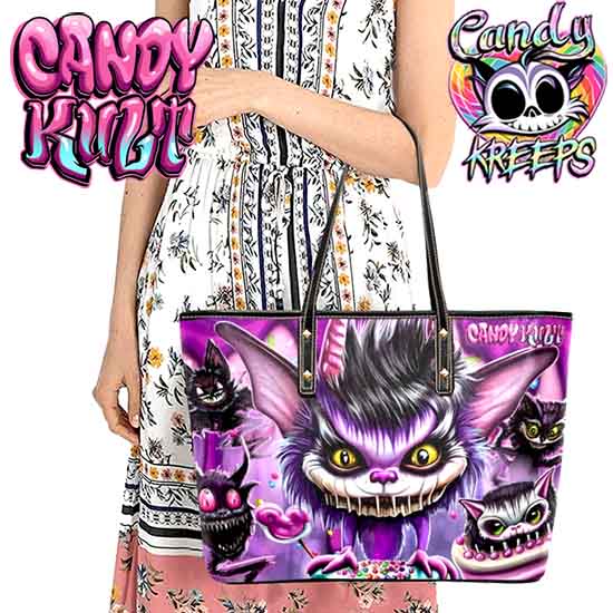 Nekomare Candy Kreeps Candy Kult Large Tote Bag - Candy Kult - Candy Cult - Candy Kult Land - Wishbone - Boo Kitty - Panku - Frosti - Toxic Kitten - Hex-Heart - Cult Candy - Cake High Heels - [product_vendor}
