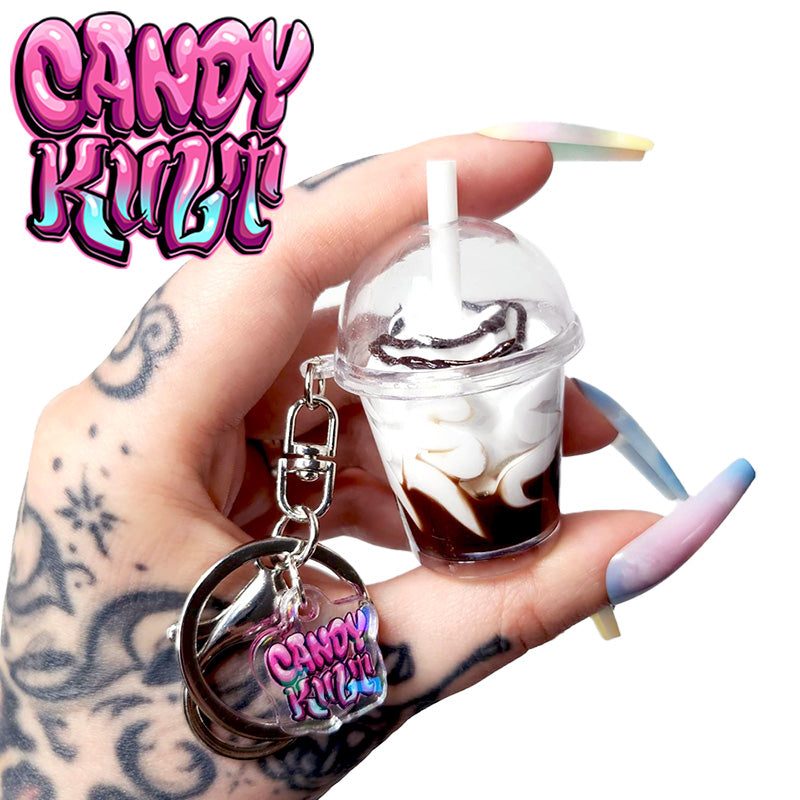 Large Chocolate Sundae Candy Kult Key Chain Candy Kult key chain key ring keychain Candy Cult - Candy Kult Land - Wishbone - Boo Kitty - Panku - Frosti - Toxic Kitten - Hex - Heart - Cult Candy - Ca