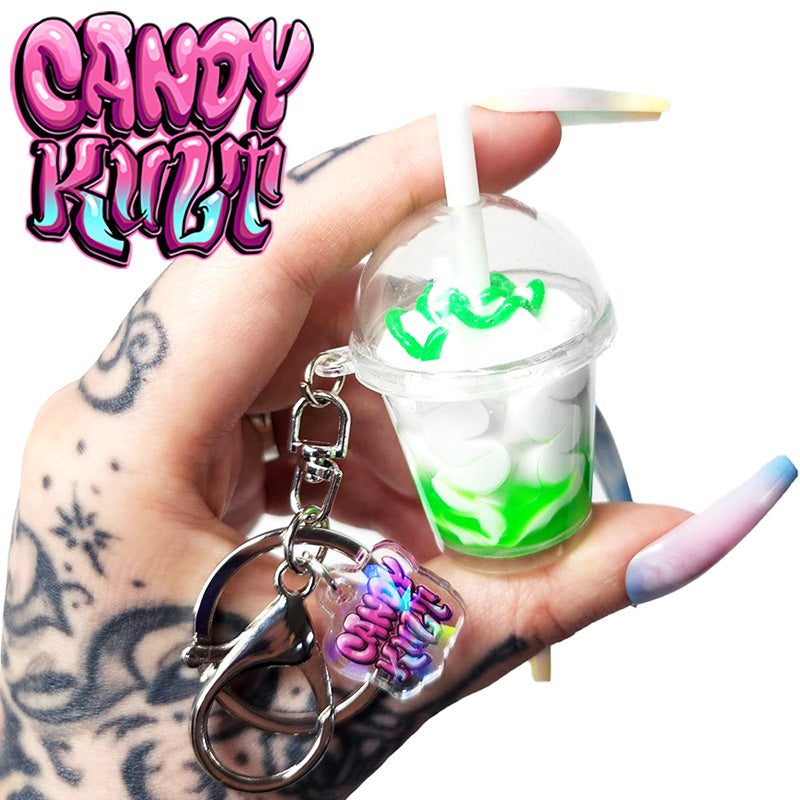 Large Lime Sundae Candy Kult Key Chain Candy Kult key chain key ring keychain Candy Cult - Candy Kult Land - Wishbone - Boo Kitty - Panku - Frosti - Toxic Kitten - Hex - Heart - Cult Candy - Ca
