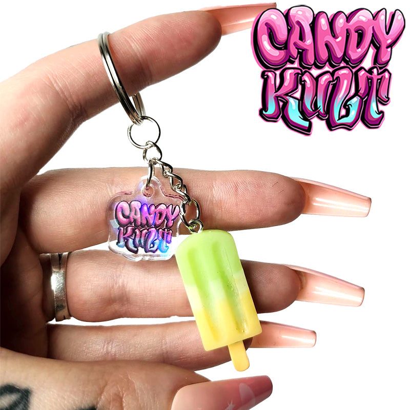 Lemon Lime Ice block Candy Kult Key Chain Candy Kult key chain key ring keychain Candy Cult - Candy Kult Land - Wishbone - Boo Kitty - Panku - Frosti - Toxic Kitten - Hex - Heart - Cult Candy - Ca