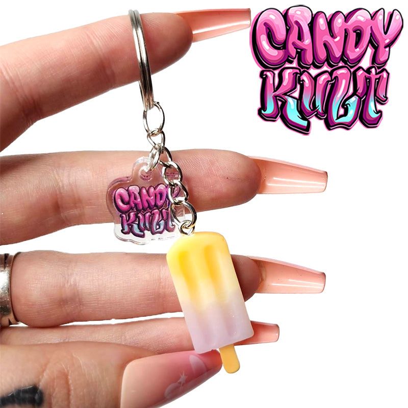 Passionfruit Ice block Candy Kult Key Chain Candy Kult key chain key ring keychain Candy Cult - Candy Kult Land - Wishbone - Boo Kitty - Panku - Frosti - Toxic Kitten - Hex - Heart - Cult Candy - Ca