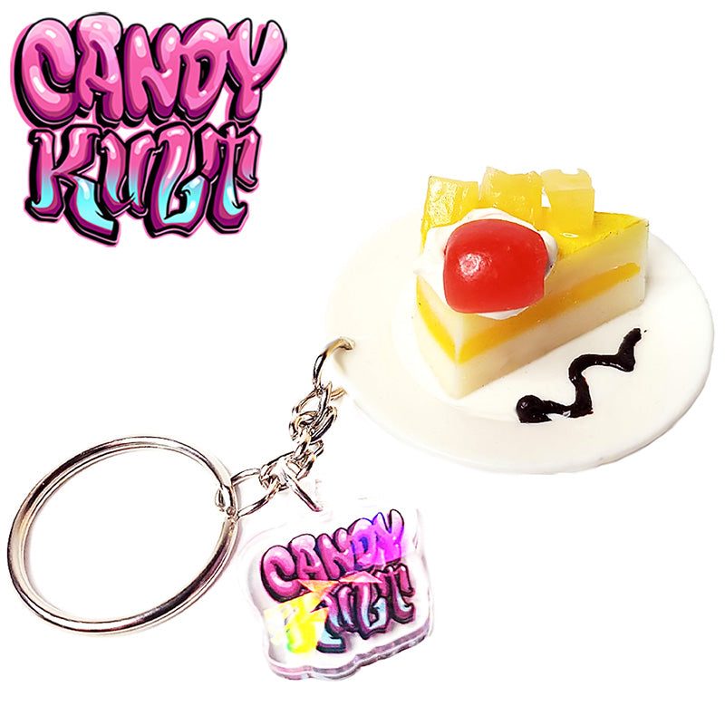 Slice Of Cake Candy Kult Key Chain Candy Kult key chain key ring keychain Candy Cult - Candy Kult Land - Wishbone - Boo Kitty - Panku - Frosti - Toxic Kitten - Hex - Heart - Cult Candy - Ca