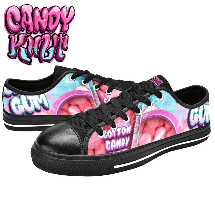 Cotton Candy Bubble Gum Men's Low Canvas Shoes - Candy Kult - Candy Cult - Candy Kult Land - Wishbone - Boo Kitty - Panku - Frosti - Toxic Kitten - Hex-Heart - Cult Candy - Cake High Heels - [product_vendor}