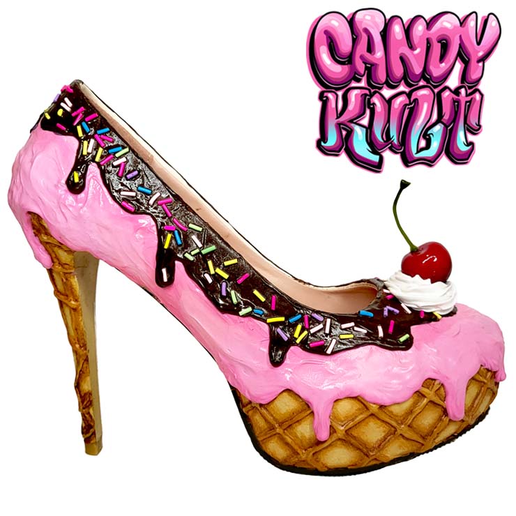 Ice Cream High Heel Shoes - Candy Kult - Candy Cult - Candy Kult Land - Wishbone - Boo Kitty - Panku - Frosti - Toxic Kitten - Hex-Heart - Cult Candy - Cake High Heels - [product_vendor}