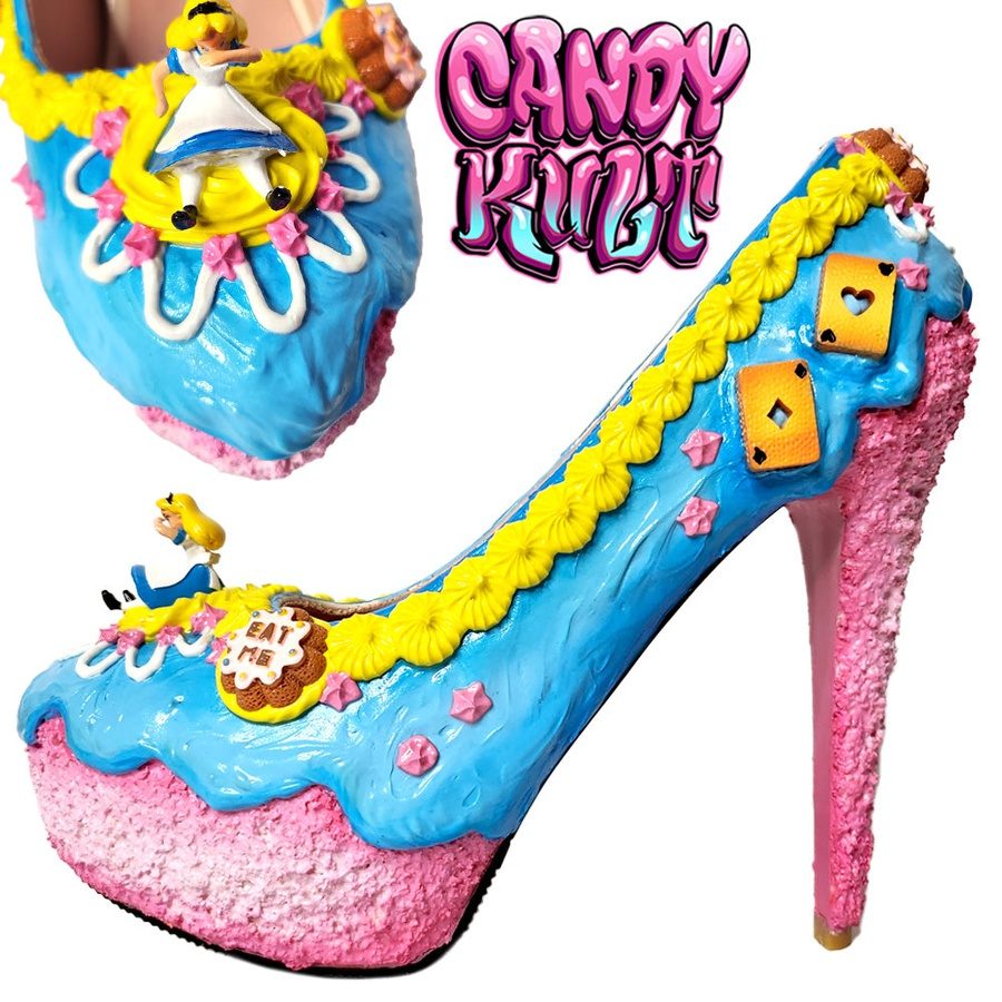 Mad Tea Party Cake High Heel Shoes - Candy Kult - Candy Cult - Candy Kult Land - Wishbone - Boo Kitty - Panku - Frosti - Toxic Kitten - Hex-Heart - Cult Candy - Cake High Heels - [product_vendor}